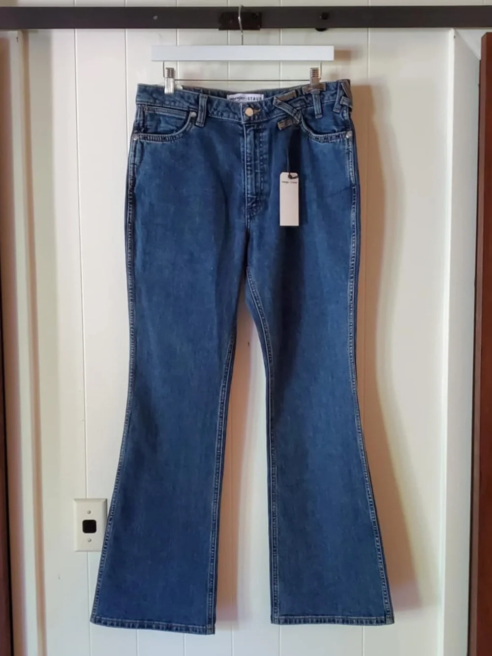 STAUD x Wrangler the Must Jeans in Indigo Wash 30x32